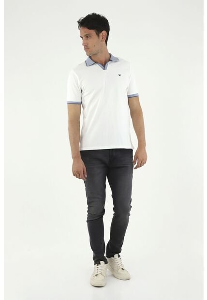 Camiseta Polo Blanca Para Hombre