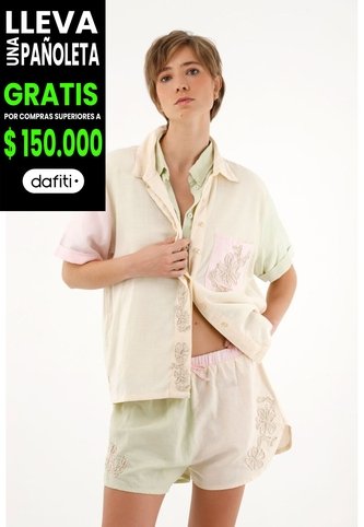 Tennis Camisa Multicolor Con Detalles Bordados Para Mujer Tennis