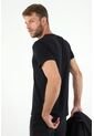 Camiseta Cuello V Negra Para Hombre de Tennis