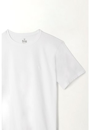 Tennis Camiseta Cuello Redondo Blanca Para Hombre