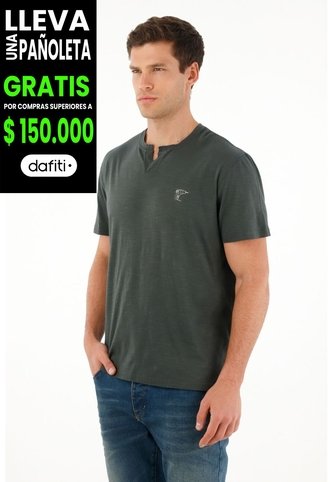 Tennis Camiseta Azul Con Bordado Decorativo Para Hombre Tennis