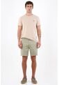 Tennis Bermuda Regular Fit Con Frente Limpio Y Bolsillos Diagonales En Algodón Verde Oliva Para Hombre de Tennis