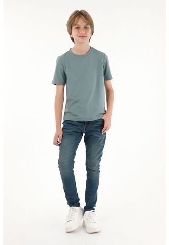 Camiseta Gris Con Estampado En Alta Densidad Para Niño Tennis