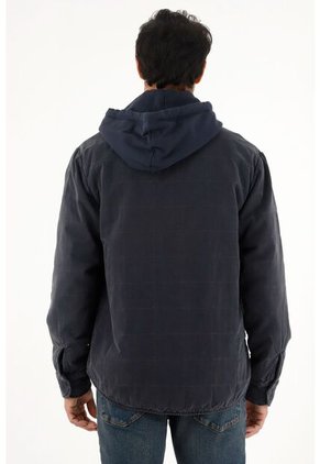 Tennis Chaqueta Negra De Textura Acolchada Para Hombre