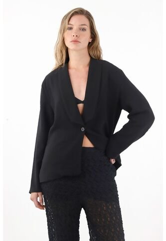 Tennis Abrigo Tipo Blazer Negro Para Mujer Tennis
