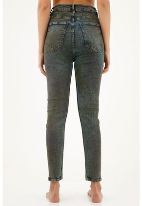 Tennis Jean Azul Con Efecto Tornasol Para Mujer