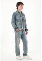 Tennis Jean Recto Con Dirty Azul Claro Para Hombre de Tennis