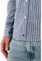 Tennis Camisa Manga Larga Con Diseño A Rayas Con Diseño Versátil Para Hombre De Silueta Ajustada de Tennis