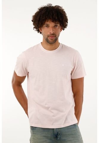 Camiseta Manga Corta Rosada Para Hombre Tennis