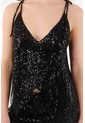 Tennis Camisa De Tiras Con Detalles En Lentejuelas Negra Para Mujer de Tennis