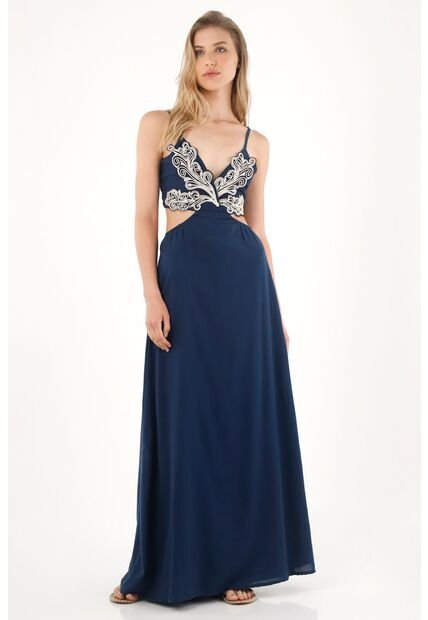 Tennis Vestido Largo Con Cut Out En Cintura Para Mujer