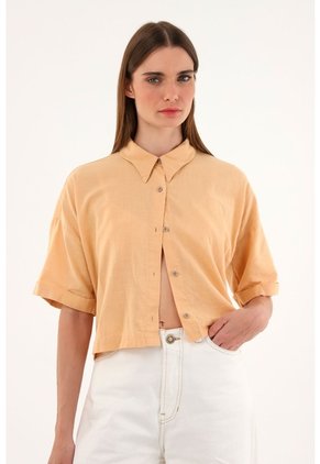 Tennis Camisa Manga Corta Naranja Para Mujer