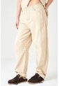 Tennis Pantalón Relaxed Con Textura En Relieve De Algodón Beige Para Mujer de Tennis