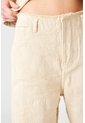 Tennis Pantalón Relaxed Con Textura En Relieve De Algodón Beige Para Mujer de Tennis