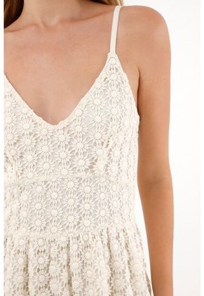 Tennis Vestido Corto En Tejido De Flores Para Mujer