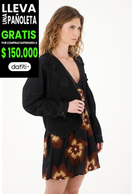 Tennis Chaqueta Torera Con Apliques De Flores Para Mujer