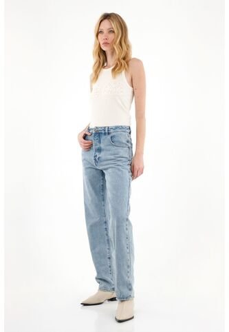 Tennis Jean Recto De Tiro Bajo Clásico Para Mujer Tennis