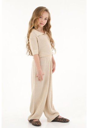 Pantalón Tejido Crudo Para Niña