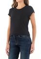 Tennis Camiseta Cuello Redondo Negra Para Mujer de Tennis