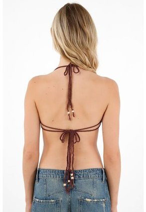 Tennis Top Rojo Tejido Para Mujer