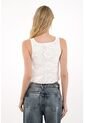 Camisa Tipo Chaleco En Tela Texturizada Crudo Para Mujer de Tennis