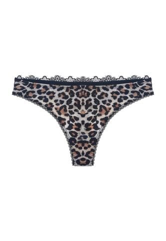Tennis Panty Tipo Tanga Con Estampado Animal Print Para Mujer Tennis
