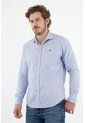 Tennis Camisa Azul Con Cuello Francés Para Hombre de Tennis