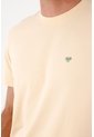 Tennis Camiseta Para Hombre De Algodón Amarillo Regular Con Mini Raquetas En El Pecho de Tennis
