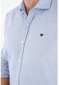 Tennis Camisa Azul Con Cuello Francés Para Hombre de Tennis