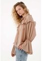 Tennis Camisa En Tela Chifón Con Boleros Rosada Para Mujer de Tennis