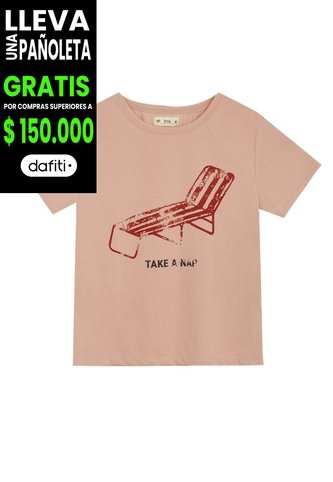 Camiseta Rosada Con Estampado Para Mujer Tennis