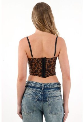 Tennis Corsé Con Estampado Animal Print Y Encaje Para Mujer