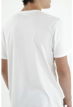 Camiseta Blanca Estampada Para Hombre