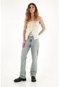 Tennis Jean Recto Con Corte Tejido Y Lurex En Pretina Para Mujer de Tennis