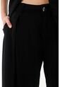 Tennis Pantalón Bota Recta Amplia Negro Para Mujer de Tennis