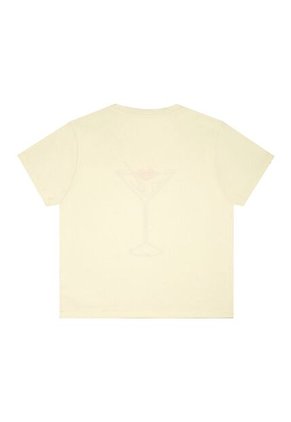 Tennis Camiseta Estampada Crudo Para Mujer