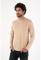 Tennis Camiseta Manga Larga Corte Recto Con Logo Tonal Discreto En Algodón Beige Para Hombre de Tennis