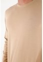 Tennis Camiseta Manga Larga Corte Recto Con Logo Tonal Discreto En Algodón Beige Para Hombre de Tennis