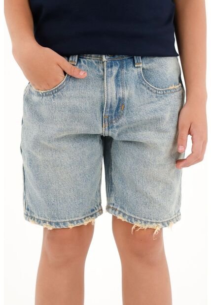 Bermuda Nudy Azul Tiro Medio Para Niño
