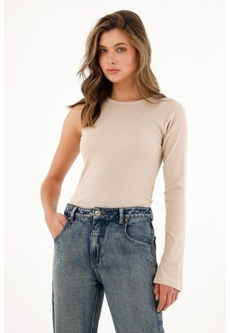 Tennis Camiseta De Una Sola Manga Café Para Mujer Tennis