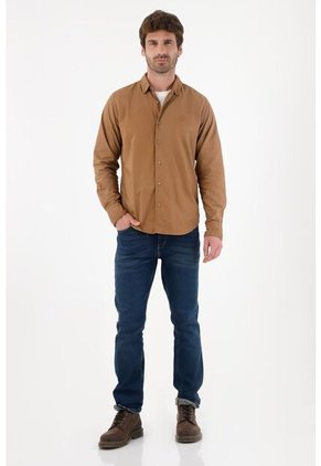 Tennis Camisa Clásica Manga Larga Crudo Para Hombre