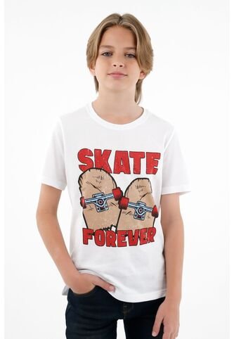 Camiseta Cuello Redondo Estampada Para Niño Tennis