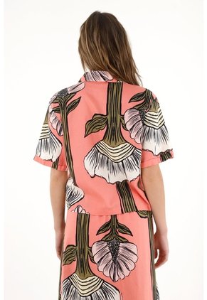 Camisa Con Estampado De Flores Para Mujer