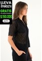 Tennis Camisa Tipo Bowling En Encaje Negra Para Mujer de Tennis