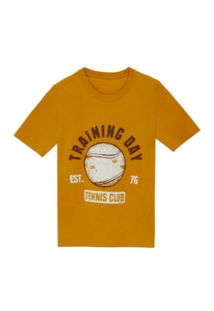 Camiseta Amarilla Con Estampado Para Niño