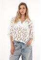 Tennis Camisa Color Crudo Tejida Para Mujer de Tennis