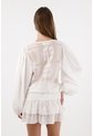 Tennis Camisa Con Transparencia Y Bordado Crudo Para Mujer de Tennis