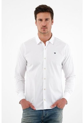Tennis Camisa Blanca Manga Larga Para Hombre