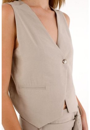 Tennis Chaleco Escote En V Verde Para Mujer