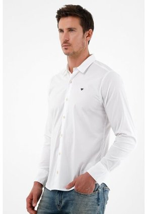 Tennis Camisa Blanca Manga Larga Para Hombre